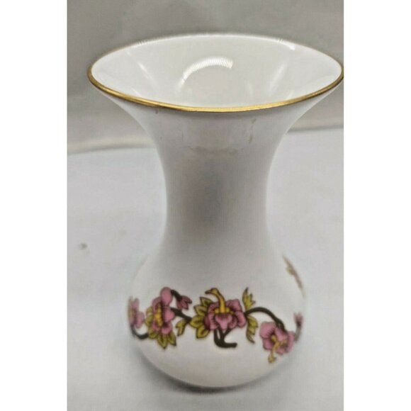 Aristocrat England Fine Bone China Hand Painted Bud Vase 4 1/4" - Picture 7 of 12
